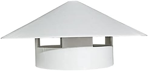 KESIMO Chimney Cowl Cap Chimney Flue Cowl PVC Rain Cover Protector Cap Pot Rain and Snow Cover Pot, Flue Protector for pipefit,75mm