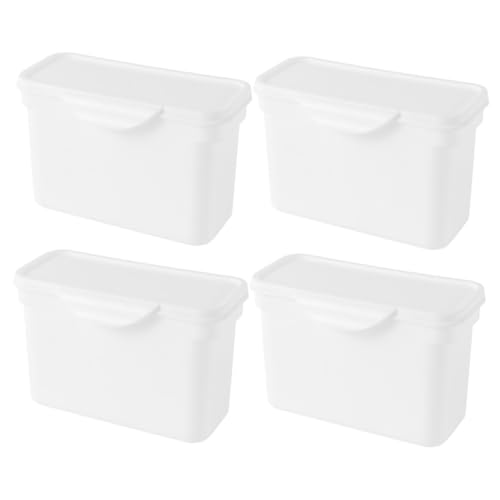 VERDANVERSE 4個 洗濯粉末収納ボックス 蓋付き密閉型 ランドリーパウダー乾燥保持 容器 洗濯凝珠収納用 多機能 家用ポータブル