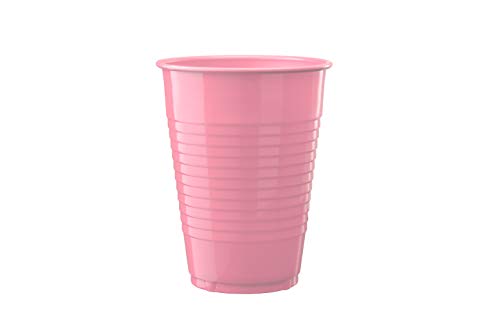 Exclusive Discount 50% Price Exquisite 12 oz Cerise Plastic Cups II 50 Count Bulk Pack Disposable Party Cups II Premium Quality Plastic Tumblers for Parties