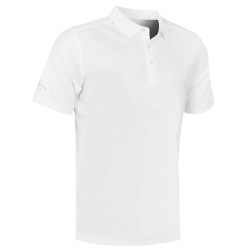 Callaway Golf Mens Tournament Opti-Dri Polo Shirt - Bright White - M
