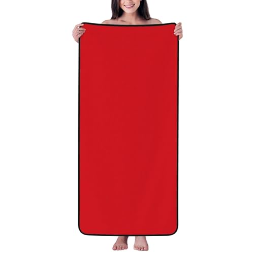 Serviette en velours corail rouge absorbante pour peau sensible