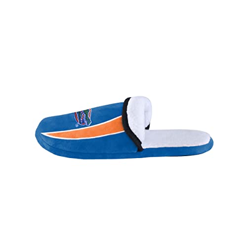 Image of FOCO mens NCAA College Team Logo Sherpa Moccasin Slippers