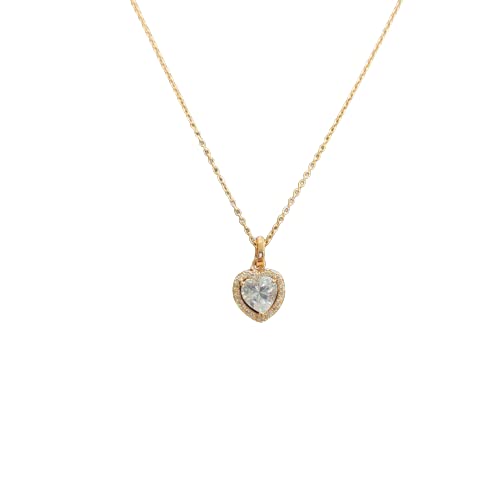 Jashn DesignsDainty Rose Gold Chain with a heart shaped solitaire pendant