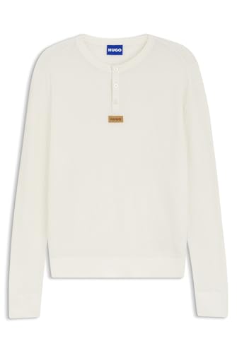 Pull HUGO Hommes Sranger en coton gaufré haut de gamme