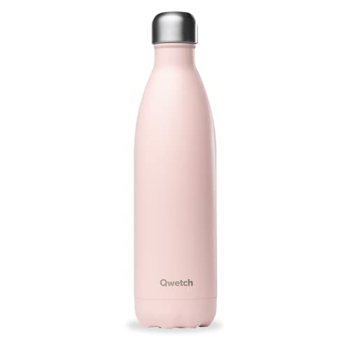 Qwetch - Botella Térmica Originals Acero Inox 750ml Rosa Pastel - 24h Frío, 12h Calor - A Prueba de Fugas, Sin BPA y Reutilizable - Cantimplora para Oficina, Deporte, Senderismo y Viajes