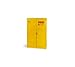 Eagle YPI62X Safety Cabinet for Paint & Ink, 2 Door Manual Close, 96 gallon, 65"Height, 31-1/4"Width, 31-1/4"Depth, Steel, Yellow