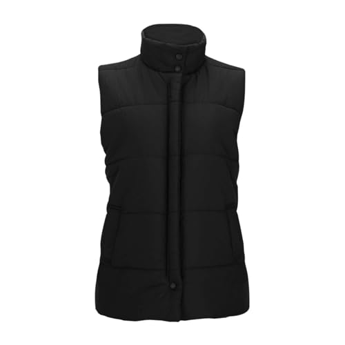Chaleco acolchada sin mangas con cuello elevado y cuerpo aislante para otoño 3