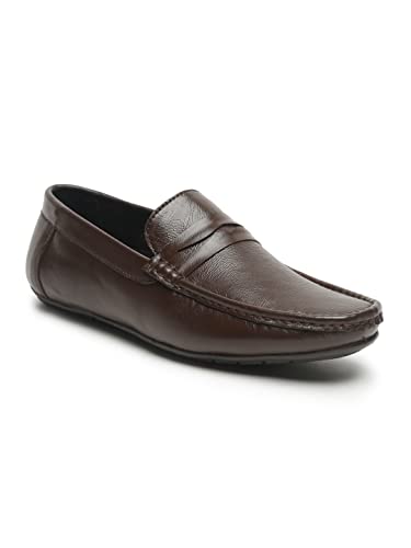 Image of Teakwood Genuine Leather Formal Loafers Office Shoes for Men