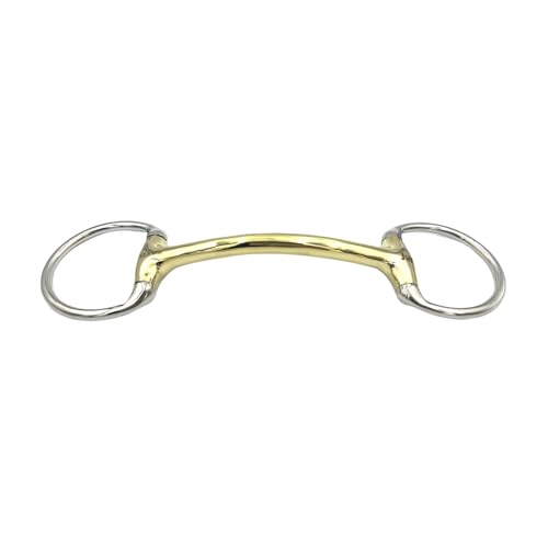 Equine Smile ES0157 JW Gebiss Olivenkopfstange Stangengebiss mit Kupfer aus Edelstahl Ringdurchmesser 60 mm Gebissstärke 16mm (12.5 cm)