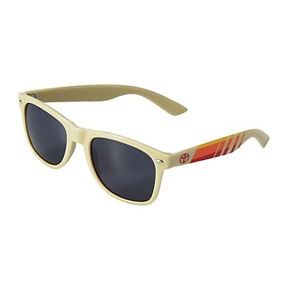 Toyota Classic Sunglasses, Tan Frame with Stripe Design, UV400 Protection