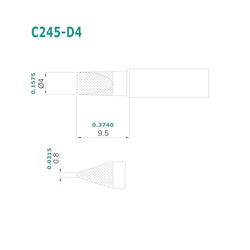 Image of C245-D4 Soldering Iron Tips,Compatible with T245 Soldering Station,Ideal for Repair Mobile Phone Motherboard Watch