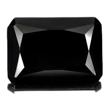 Zirconium noir naturel 10 ratti de coupe carrée, la quintessence de la joaillerie