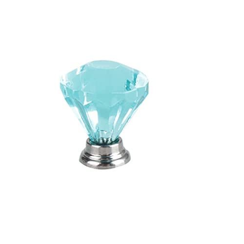 BSZCXBVMP Pomos de cristal para cajones, Perillas de cajón acrílico cristal, manijas gabinete, 10 piezas, multicolor(Blue Silver)