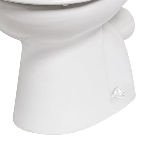 2stk Keramische WC-Schraubenabdeckungen Dekorativ, Süß Meeresschildkröte WC-Abdeckkappen Tier Toilettenschraube Badezimmer Deko Einfache Installation für Toilet Becken Basis Zubehör (Weiß)