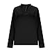Business Casual Tops for Women Satin Silk Blouse V Neck Long Sleeve Work Shirts Spring Summer Fashion Clothes Black