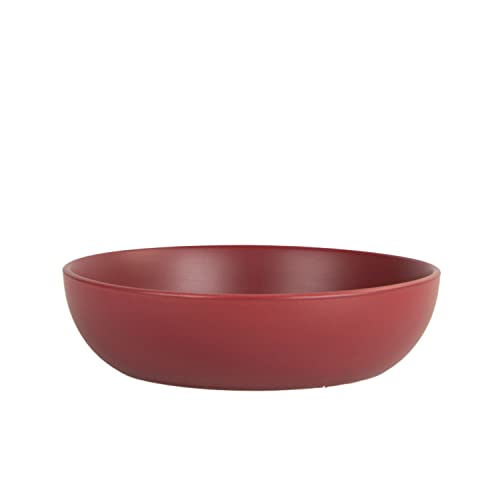 10 Strawberry Street Wazee Matte 9"/48Oz Serving Bowl, Set Of 2, Red #TOP5