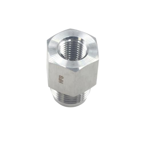 Image of HFS(R) 1 /4 inch Female NPT to 1 /2 inch Male JIC Flare Fitting Reducer Adapter Stainless Steel 304 (1 /4 inch FNPT x 1 /2 inch MJIC)
