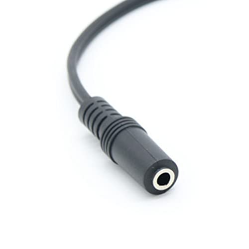 Cable adaptador Jack 3.5mm hembra a 2 RCA macho 25 cm miniatura 6