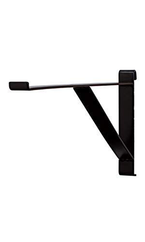 12 inch Black Contemporary Shelf Bracket for Wire Grid - Set of 3