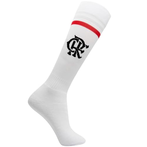 Meião Flamengo de Futebol Rikam Infantil/Juvenil - Branco/Vermelho