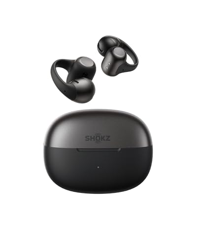SHOKZ OpenDots 2 Open-Ear Clip-On Earbuds, Black, Dolby Audio, 3 Mics - image 1