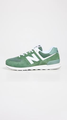 Image of New Balance Unisex 574 V2 Familiar Ground Sneaker,Green /White,Men 11.5 / Women 13