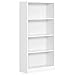 VASAGLE Biblioteca, Librería de 4 Niveles, Estantería Infantil, Estantería de Pie, para Salón, Estudio, Oficina, 60 x 24 x 121,5 cm, Blanco LBC107T14