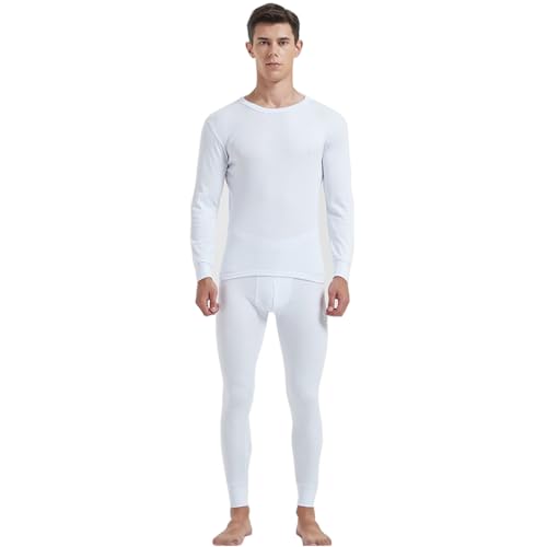 Sous-vêtement thermique homme en coton pur Ouruikia, confort et élégance pour l'hiver