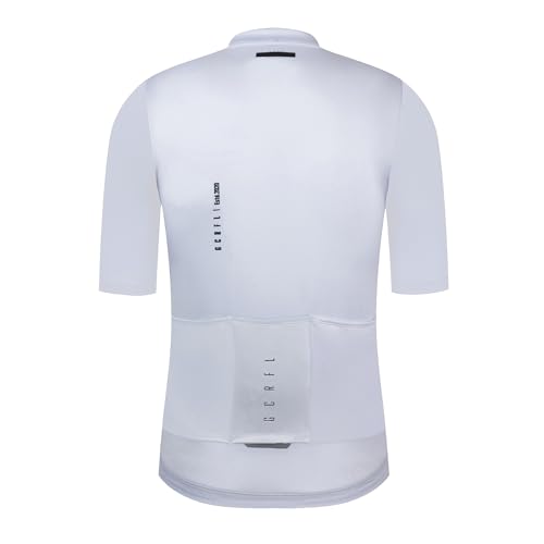 GCRFL Cycling Jersey Set Shorts Sleeves Bike Jersey Mens Bib Shorts High Density Pad, Lightweight PRO Race Fit Zipper Pocket