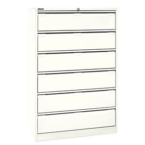BISLEY Karteischrank, dreibahnig DIN A5, 6 Schubladen, Metall, 625 Reinweiß, 62.2 x 80 x 132.1 cm