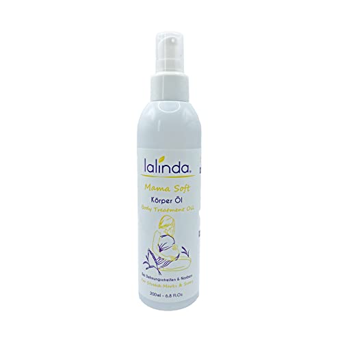 lalinda - Mama Soft Körperöl, spezielle Hautpflege für Narben & Dehnungsstreifen in der Schwangerschaft 200 ml, Naturprodukt, vegan Cover