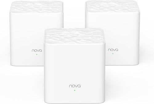 Image of Tenda MW3 Whole Home Mesh WiFi System, Dual Band AC1200 Router Replacement for Smart Home, 3000 sq. ft Network Coverage (White, Pack of 3)