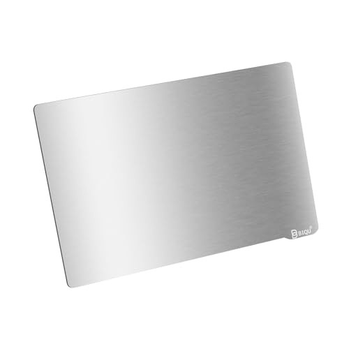 BIQU Resin Build Plate+Magnetic Sheet,202X128mm Resin Flexible Steel Plate Flex Bed for Anycubic Mono X,Anycubic Photon X,Smart kumitsu KL9 3D Printer(8x5inch),Sliver