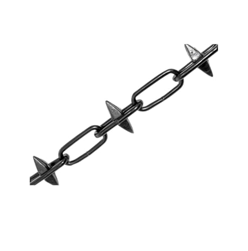 Centurion RENMC146L Black Steel Spiked Diamond Chain Alternate Link, 5m x 6mm