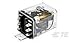 KUIP-14D55-24, Power Relay 24VDC 10A 3PDT(48.4x38.9x35.7) mm Bracket