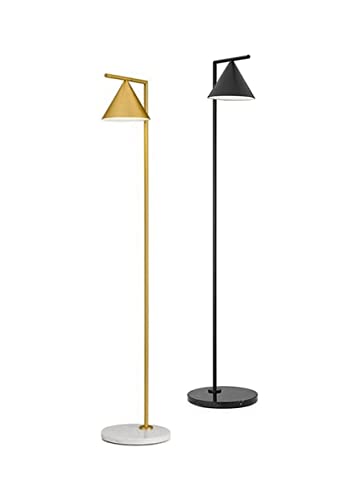 Lámpara creativa alta de pie con luz de lectura para espacios con estilo de 153,7 cm dorada 5