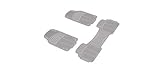 Universal Rubber Floor Mats All Season Custom Fit All Cars 3 Piece Grey