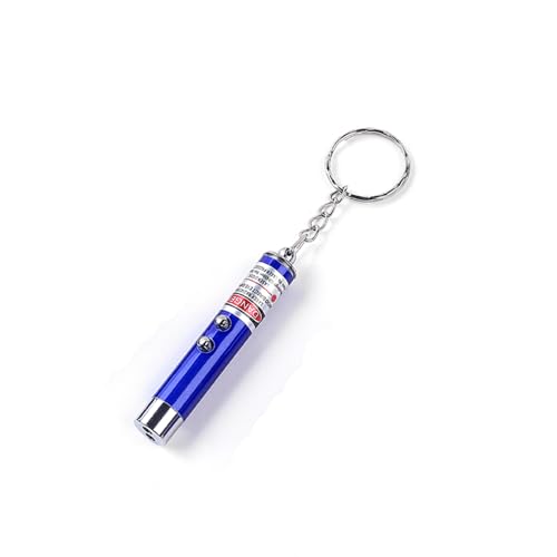 WNZQK Mini Cat Toys Laser Pointer Cat Laser Toys Interactive Cat Toys for Indoor Cats Kittenes Dogs Pen Keychain Flashlight Pet Lamp LED Infrared Button Electronics Included (1 PCS Pack, Blue)
