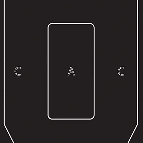 Allen Company Ez Aim® Paper Shooting Targets, Ipsc Silhouette, Peel Away Target Pad, 12" W X 18" H, 50-Pack, Black/White #TOP3