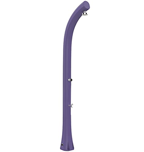 Arkema Jolly Plus - Ducha Solar De Exterior Para Jardín, 30 Litros, Mezclador Y Lavapies, Color Morado