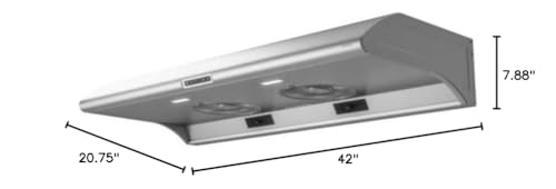 Zephyr AK2142CS Ak2142C Typhoon 850 Cfm 42 Inch Wide Under Cabinet Range Hood thumb #7