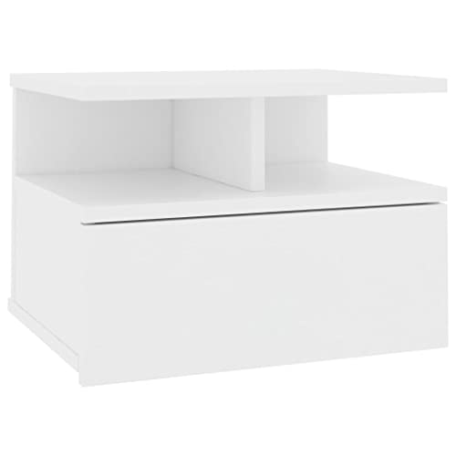 Mesitas de Noche Colgantes Blanco Brillo Marca vidaXL