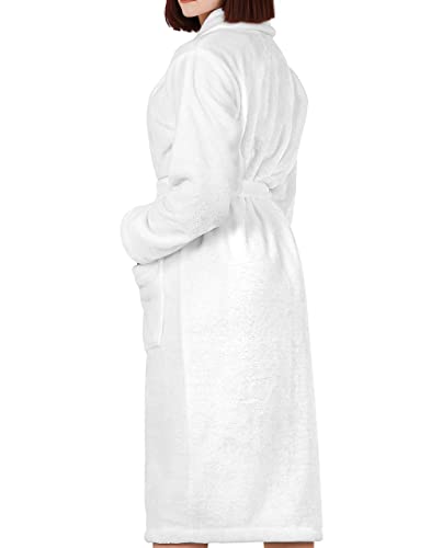 Cotton Paradise Mens and Womens Robe, Warm Fleece Unisex Bathrobes, Plush Couple Robes3