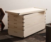 Amazon | 桐キャスター付衣装箱 5段 幅95cm×奥行42cm×高さ55cm 桐天然