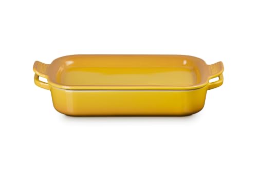 Image of Le Creuset Stoneware Rectangular Dish with Platter Lid, 3 qt., Nectar