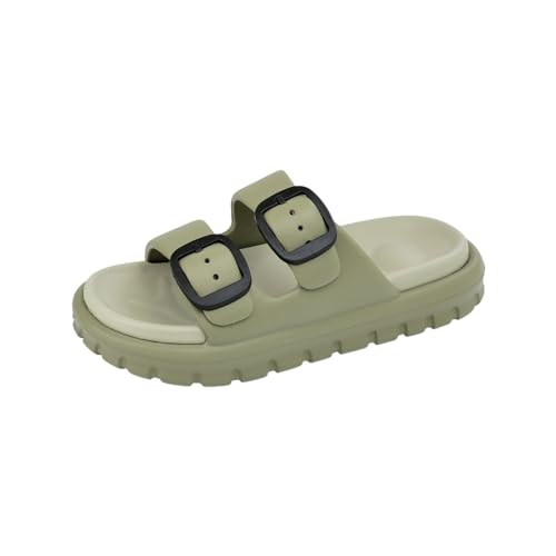 Double Buckle Sandals for Women Men, Adjustable Sandals Women Comfortable, Women's Platform Slides Sandals, Summer Cloud Beach Slides for 2024