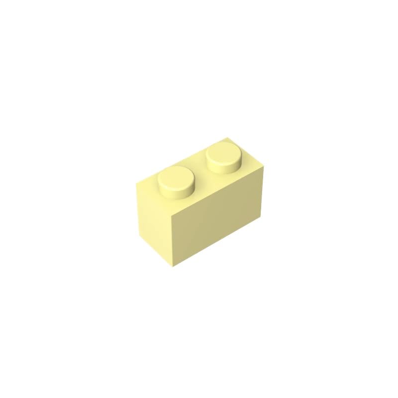 3004 Basic Bricks Brick 1x2 50 Pieces GDS-532 Compatible with Lego Building Blocks Color:Light yellow โ image 1