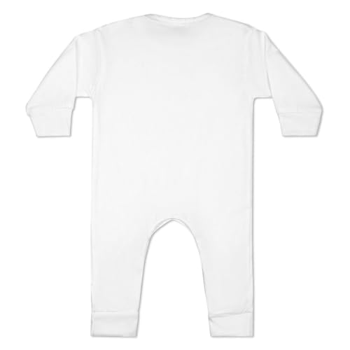 Image of ARVESA My First Holi Baby Jumpsuit for Baby Boy and Baby Girl White Cotton 0-12 Months Design No 2123 My First Holi Mummy & Papa