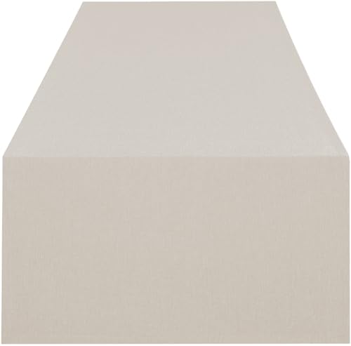 Camino de mesa Wien Home, moderno mantel con protección antimanchas para todo el año, color beige y gris arena, 40 x 140 cm