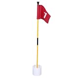 Rotes Minigolf Flaggenstangen Set mit Becher, Leicht, Stabil